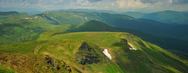 Mountain view in Ukraine.