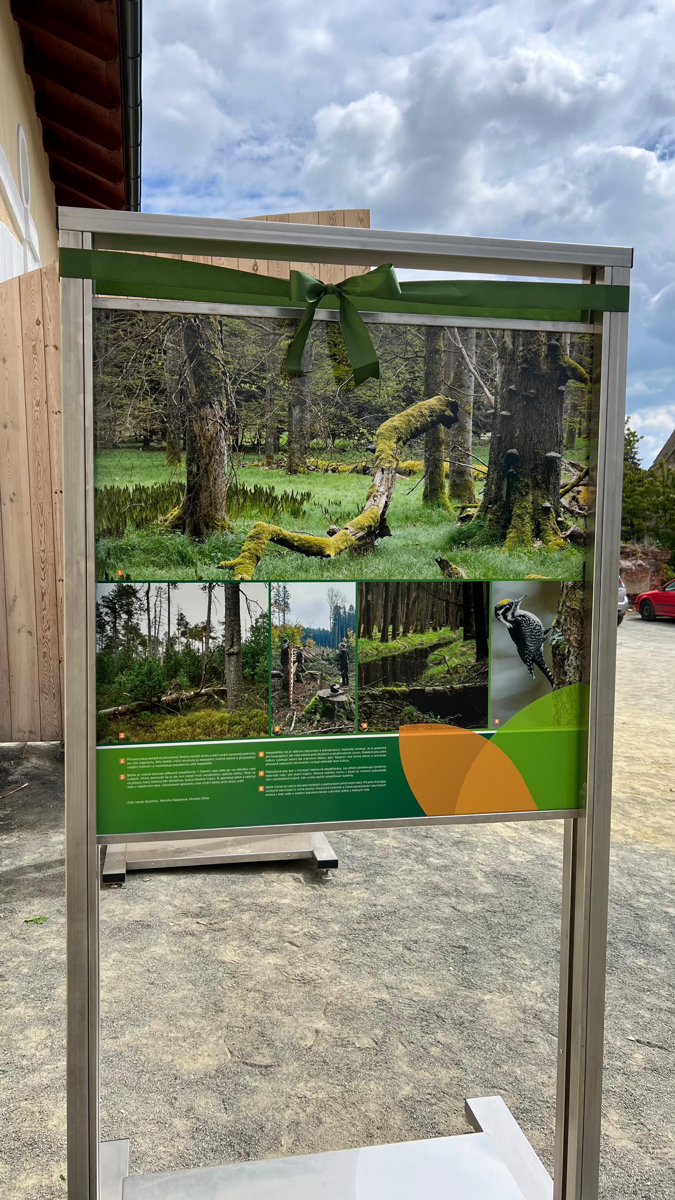panel výstavy - péče o lesy